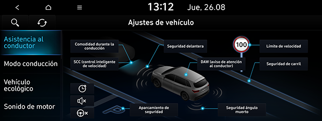 Asistencia al conductor (Si está equipado)